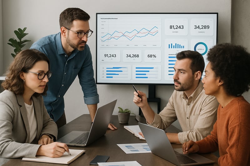 Team Nexum al lavoro su dashboard di dati